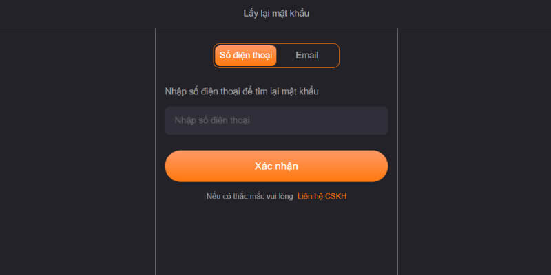 Cung cấp thông tin cần thiết để hệ thống xác minh tài khoản chính chủ